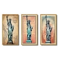 thumbnail image 2 of Designart "Vintage Statue of Liberty New York V" City New York Framed Wall Art Set Of 3 - Blue New York Frame Canvas Set For Living Room Decor, 2 of 6