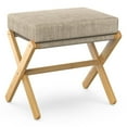 thumbnail image 3 of Bamboohomie Small Ottoman Foot Rest, Foldable Bamboo X-Leg Stool with Padded Cushion, Patio Ottoman for Living Room, Natural, 3 of 8