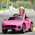 thumbnail image 4 of Costway 12V Kids Ride On Car Maserati GranCabrio Licensed with Remote Control& Lights Pink, 4 of 10