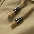thumbnail image 5 of QHFBli Mens Trench Coat Mens Autumn Winter Casual Trench Coat with Belt Zipper Solid Color Body Shape Thick Side Seam Pocket Anorak Khaki XL, 5 of 7
