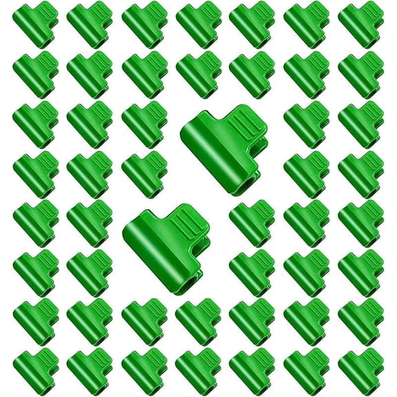 50PCS Greenhouse Clamps Clips-0.43" Inch Greenhouse Shed Film Clamps Shading Net Rod Clip,Garden Hoop Clips for Row Cover Tunnel,Clips for Garden Stakes Plant Season Extension Support