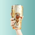 thumbnail image 3 of Welcome Fall Golden Retriever Strolling Through the Autumn Maple Forest 30oz Stainless Steel Tumbler Insulated Cup with Lid Goldens Dog Lover Gifts Idea - 12012, 3 of 5