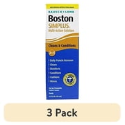 (3 pack) Bausch & Lomb Boston Simplus Multi Action Solution With Daily Protein Remover 3.5 Oz