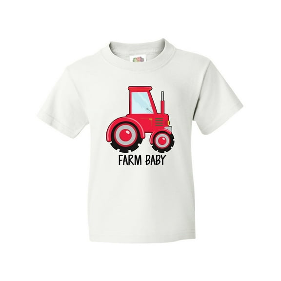 Inktastic Farming Red Tractor Farm Baby Youth T-Shirt