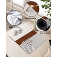 thumbnail image 5 of Boho Brown Dish Drying Mat for Kitchen Counter, Super Absorbent Quick Dry Coffee Bar Mat Pad Thin Diatomaceous Sink Mat Non Slip Dish Drainer Mat 16x18 Bohemia Country Rustic Geometric Stripes, 5 of 6