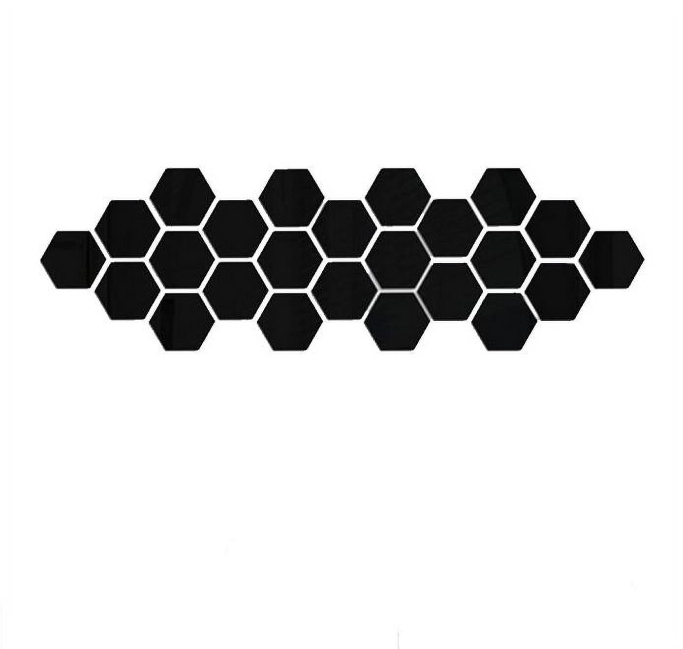 12Pcs 3D Mirror Hexagon Vinyl Removable Wall Sticker Decal Home Decor Art Black house decorations living room