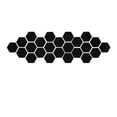 thumbnail image 2 of Vaidha 12Pcs Mirror Hexagon Vinyl Removable Wall Sticker Decal Home Decor Art Black, 2 of 3