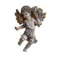 thumbnail image 4 of CoudarTitie Angel Cherub Wall Sculpture Angel Statue Lovely Ornament Figurine Wall Adornment Style A, 4 of 9