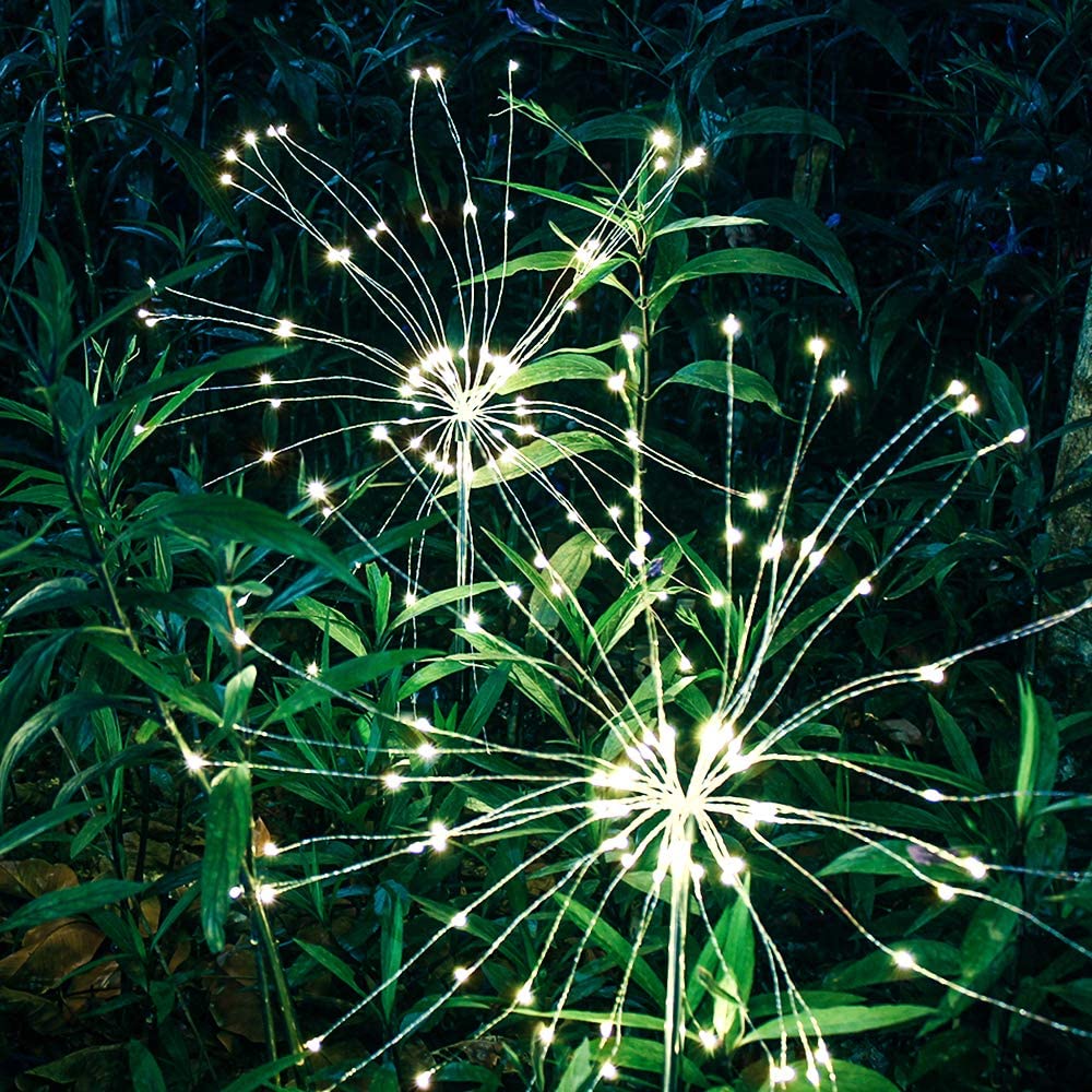 QiShi Solar Garden Lights, 2-Pack, 120 LED, Fireworks Design photo 6