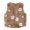 Khaki, variant on Baby Boys Girls Fleece Vest Button Down Sleeveless Jacket Cute Kids Fall Winter Waistcoat Outerwear with Pocket