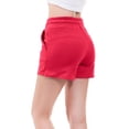 thumbnail image 4 of MixMatchy Women's Solid French Terry White Piping Comfy Shorts, 4 of 6