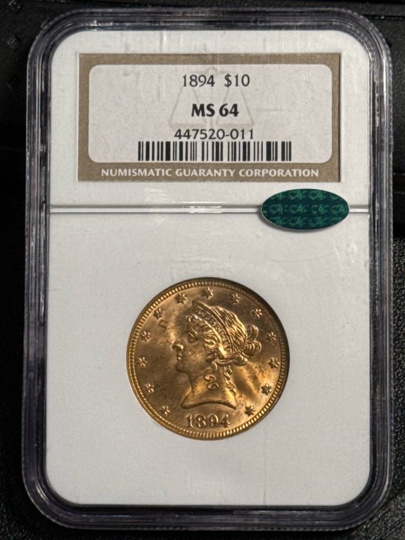 1894 Gold Eagles Liberty Head NGC MS-64 CAC
