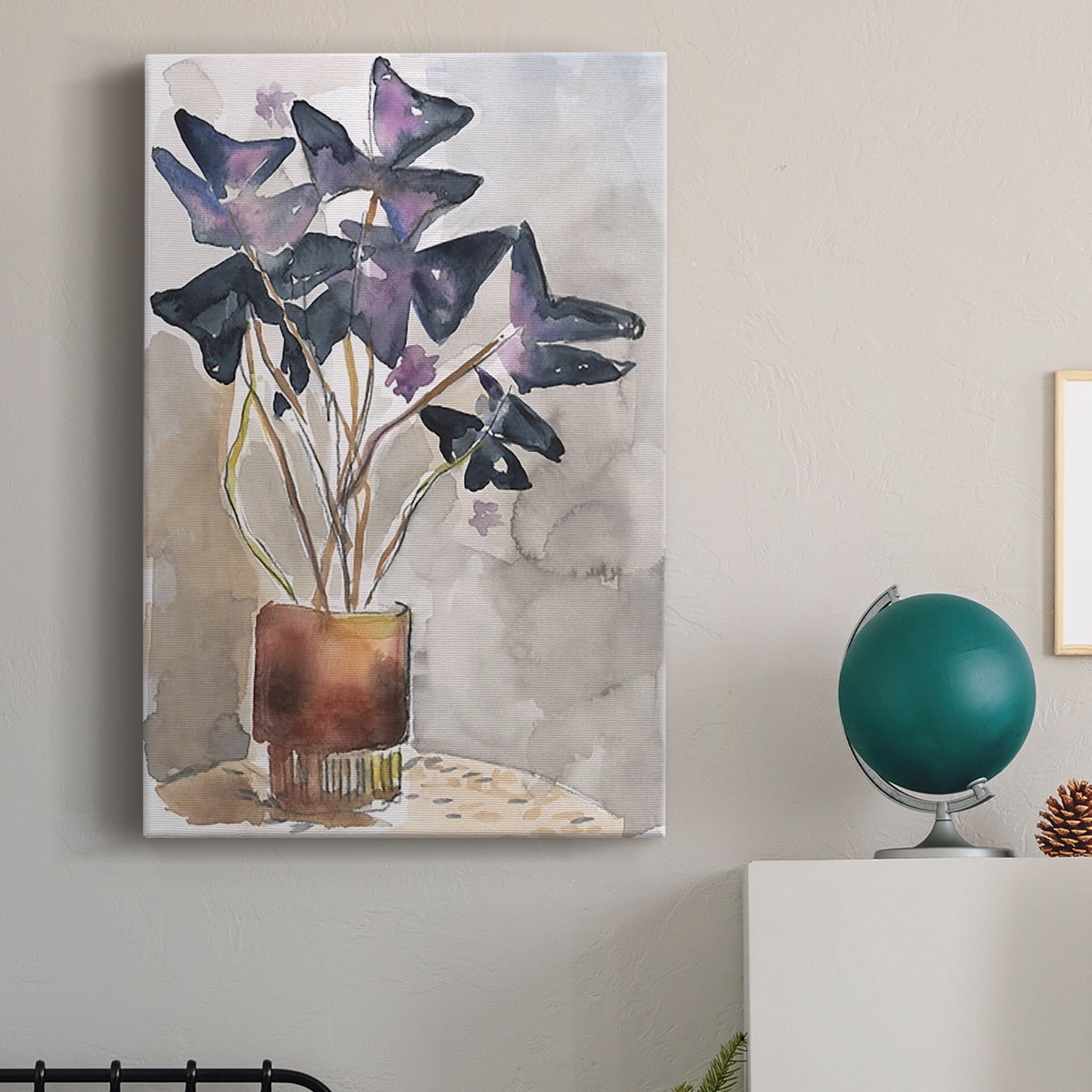 Oxalis in Vase I Premium Gallery Wrapped Canvas - Ready to Hang