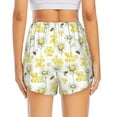 thumbnail image 2 of Lsque Sweet Honey Printed Women's Running Shorts with Liner Pockets,Elastic Quick Dry Workout Athletic Gym Yoga Shorts,Womens High Waist Shorts-Small, 2 of 9