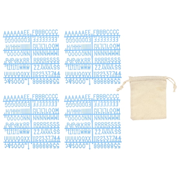Uxcell 588 Piece Plastic Letters Set for Felt Letter Board, Blue Alphabet Message Board Accessories Including Letter Numbers with Restraint Strap for Cafe, Wedding, Birthday