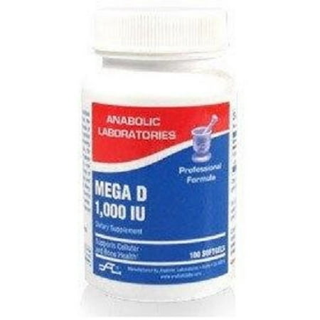 Anabolic Pump - Anabolic Laboratories - Mega D, 1000 IU Vitamin D3 100 softgels
