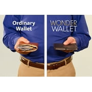 Wonder Wallet RFID Wallet Slim Unisex Card Wallet Black Leather Wallet