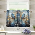 thumbnail image 7 of Bird Watercolor Kitchen Curtains Half Tier Curtain 2 Rod Pockets Bathroom Bedroom Cupborad Living Room 27"x24", 7 of 7