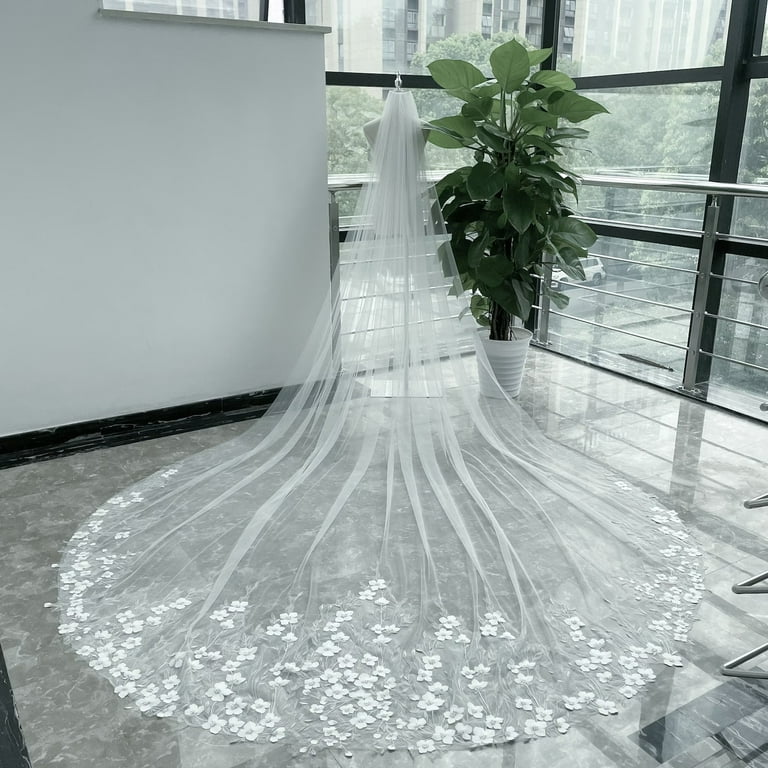 Waltz Length One Layer Tulle Wedding Veil with Comb