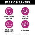 thumbnail image 3 of Tulip Fabric Markers Dual Tip 4 Pack Essentials, Permanent, Assorted Colors, 3 of 7