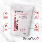 BetterYou Magnesium Muscle Bath Flakes - Mineral Bath Salts For Muscle Recovery - Post-Workout Soak For Sore Muscles - Natural Magnesium - 2.3 lb