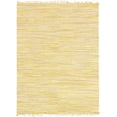 thumbnail image 3 of Unique Loom Chindi Cotton Collection Area Rug - Striped (9' x 12' Rectangle Yellow/Beige), 3 of 7