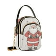 thumbnail image 7 of FORMRS Crossbody Bag for Women Shoulder Cell Phone Purse with Zipper, Beige Christmas Santa, 7 of 7