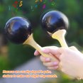 thumbnail image 3 of Par de Maracas de percusión Abanopi instrumento musical de madera maciza, 3 of 7