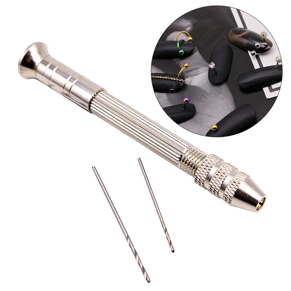 Nail Art Hand Dangle Drill Hole Maker Dotting Pen Piercing Professional Manual Hole Puncher