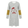 thumbnail image 5 of Censtreet Christmas Nightgowns for Women, Soft Printed Short Sleeve Sleepshirt, Holiday Themed Sleep Dress S-XXL, 5 of 6