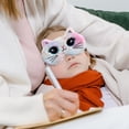 thumbnail image 2 of GOOHOCHY Máscara de ojos para dormir con dibujos animados, antifaz de peluche para dormir, adorable antifaz para dormir, 2 of 8