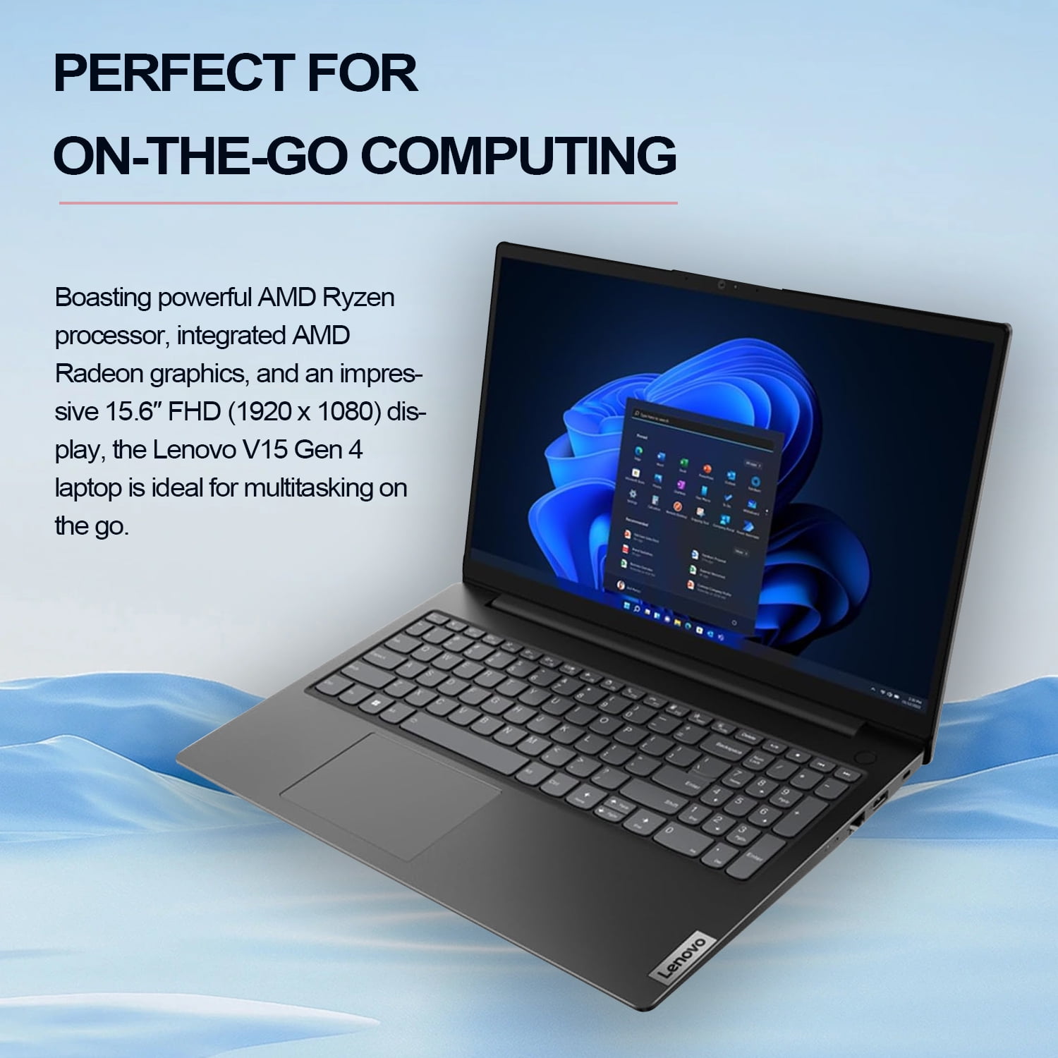Lenovo - 新品 Lenovo V15 Ryzen5 5500U 512G 16G IPS Lenovo V15 Windows Business Laptop, 15.6