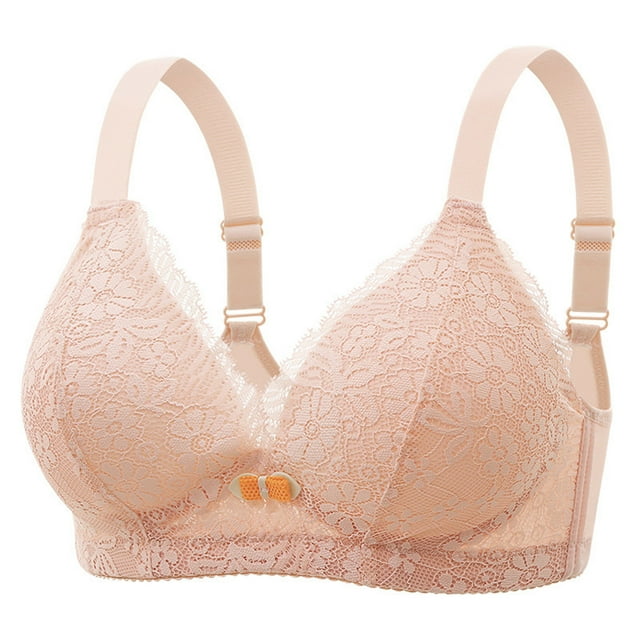 Abcnature Women Daily Comfort Bras Embroidery Lace Thin Style Ventilate Back Buckle Bras without Steel Rim