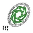 thumbnail image 4 of Rotor de freno de disco de bicicleta de 160 mm, componente premium hueco, repuesto de rotor de freno de bicicleta Verde, 4 of 9