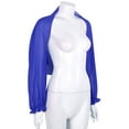 thumbnail image 5 of iEFiEL Womens Chiffon Shrug Cardigan Solid Cropped Bolero for Wedding Evening Party Blue One Size, 5 of 7