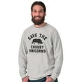 thumbnail image 5 of Save The Chubby Unicorns Fantasy Long Sleeve TShirt Men Women Brisco Brands L, 5 of 6