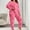 Hot Pink, variant on BRGZLK Womens Large Size Fashion Cute Heart Print Long Sleeve Long Pants Casual Loungewear Set Home Suit Set Pink XL