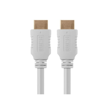 Monoprice Hdmi Cables - Monoprice Select Series High Speed HDMI Cable, 4K @ 24Hz, 10.2Gbps, 28AWG, 10ft, White