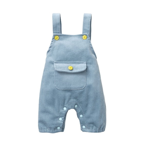 hirigin Infant Baby Girl Boy Jumpsuit, Solid Color Sleeveless Suspender Pants Toddler Kids Overalls with Pockets
