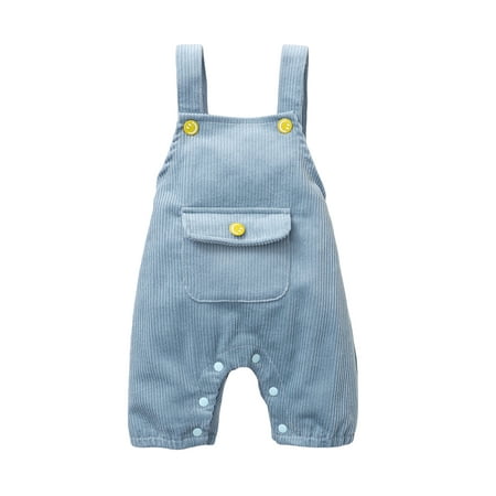 

Meihuida Infant Baby Girl Boy Jumpsuit Solid Color Sleeveless Suspender Pants Toddler Kids Overalls with Pockets