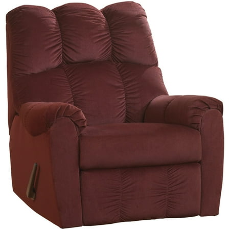 - Signature Design by Ashley Furniture Raulo Rocker Recliner in Burgundy
