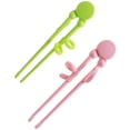 thumbnail image 1 of pares de palillos chinos para principiantes, divertidos y fáciles de usar, palillos para aprender, palillos de plástico para principiantes, niños y adultos, reutilizables y aptos para lavavajillas. Ormromra Cubiertos, 1 of 4