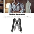 thumbnail image 3 of Men Suspenders, 2in Wide X Back Structure Men Dress Suspenders  For Party, 3 of 8