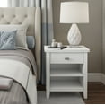 thumbnail image 5 of Simpli Home Artisan Wood 24" Transitional Bedside Nightstand Table in White, 5 of 12