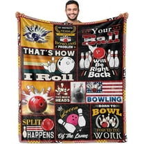Bowling Gifts,Blankets for Bowling Lovers, Bowling Gifts for Men, Funny Bowling Gift for Bowlers, Bowler Gifts and Novelties
