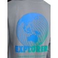thumbnail image 5 of Hanes All Gender Explorer Collection Globe Long Sleeve Graphic T-Shirt, Men's Sizes XS-2XL, 5 of 8
