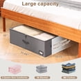 thumbnail image 4 of VOZOGO 10" High Under Bed Storage Containers, Clear Lid & Visible Window, Label Holder, 2 Pack Gray, Underbed Bedding Organizer for Bed Sheets, Pillow, Clothes, 4 of 4