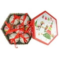 thumbnail image 4 of Northlight 7ct Tree and Striped Decoupage Shatterproof Christmas Ball Ornament Set 2.75" - White/Red, 4 of 4