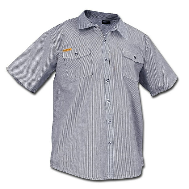 Prison Blues - Prison Blues Short Sleeve Button Hickory Shirt - Walmart ...