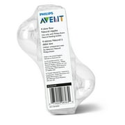 Philips Avent Natural Baby Bottle Nipple, Slow Flow Nipple 1M+, 4pk, SCF652/43
